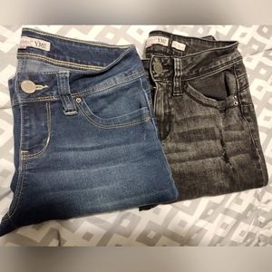 2 pairs of YMI WannaBettaButt distressed jeans